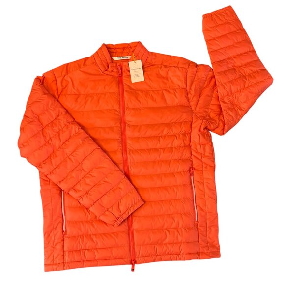 Peter Millar All Course Quilted Puffer Jacket in Burning Sunset Size Large NWT - Picture 6 of 12